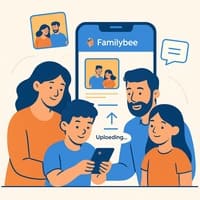 Create Post with your familly on the app